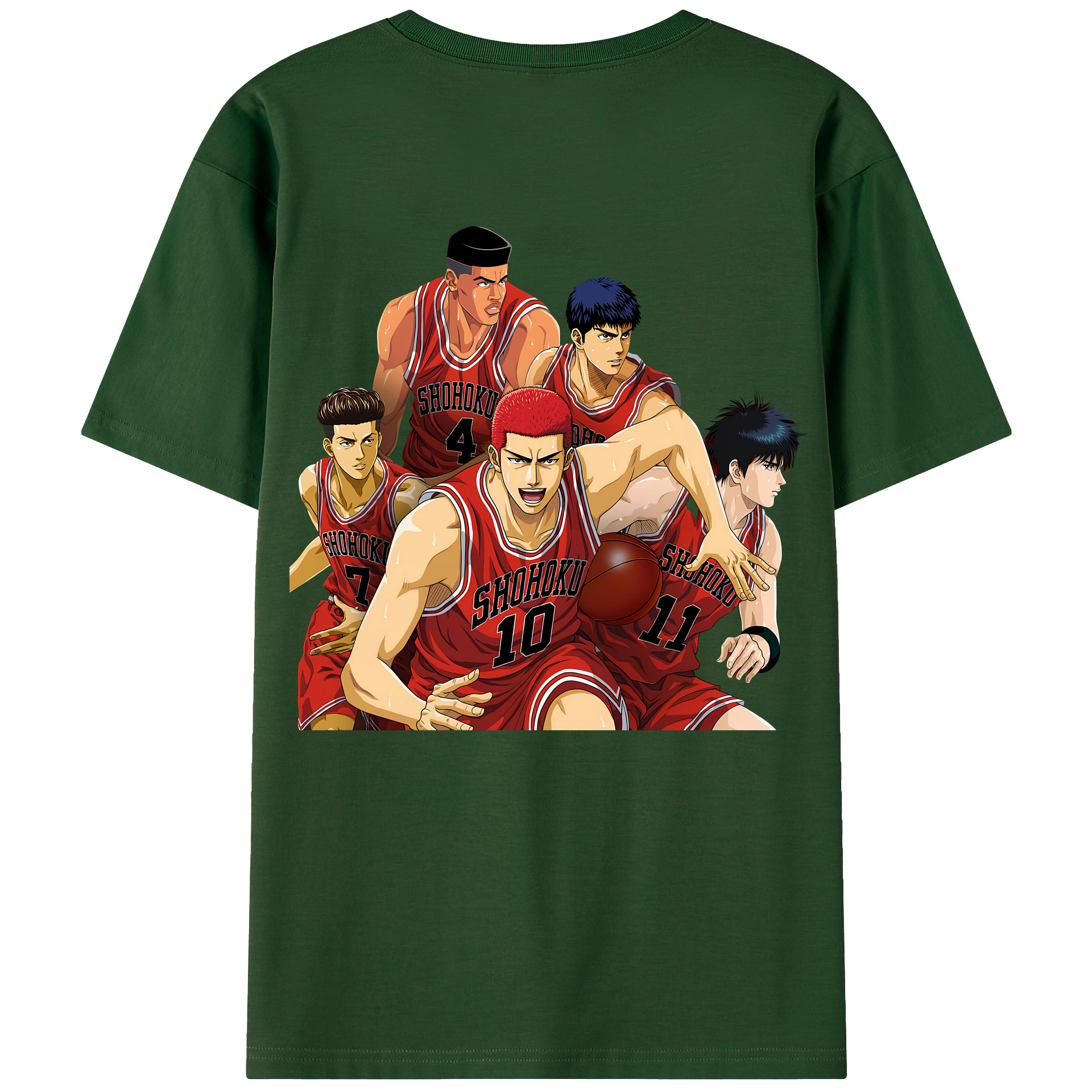 SLAM DUNK／スラムダンク 綿100％半袖Tシャツ（背面プリント）
